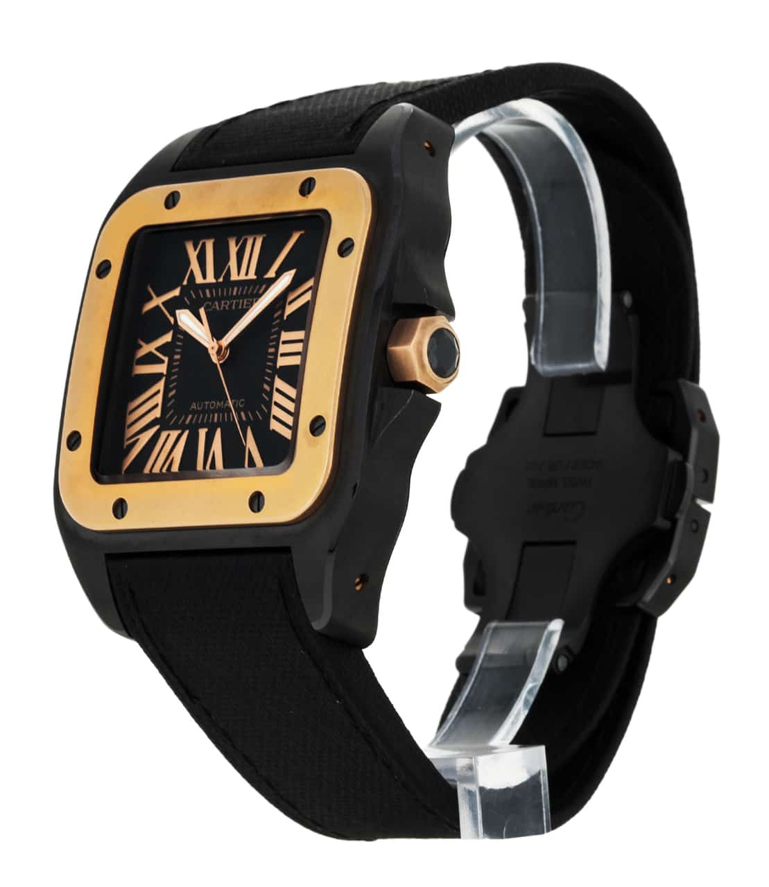 Cartier santos 100 black ceramic online